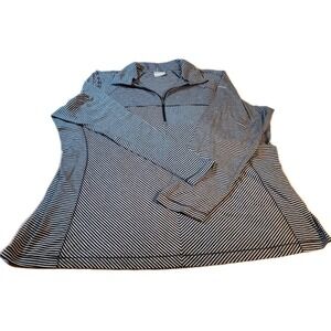 Columbia Women's 3XL Lightweight Cotton Stretch Sweater Striped Pullover‎